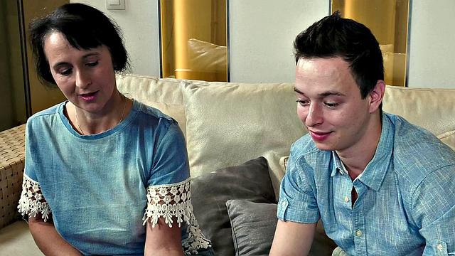 LUSTY GRANDMAS - Sexy Mature Maid In Stockings Made A Fantasy Come True By Fucking Him