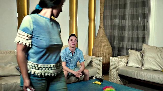 LUSTY GRANDMAS - Sexy Mature Maid In Stockings Made A Fantasy Come True By Fucking Him