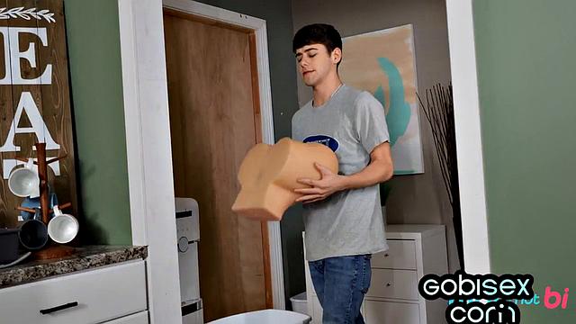 Cute petite 21yo gives head in BI 3some