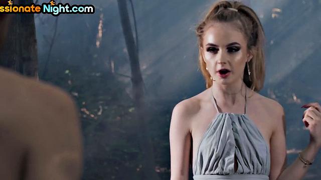 Facial loving slut in forest after giving head