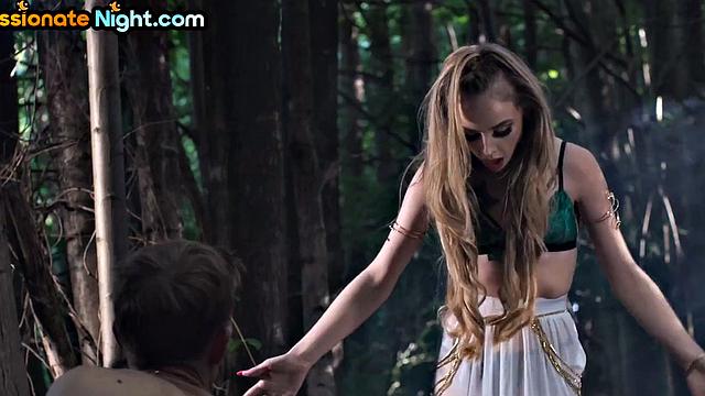 Facial loving slut in forest after giving head