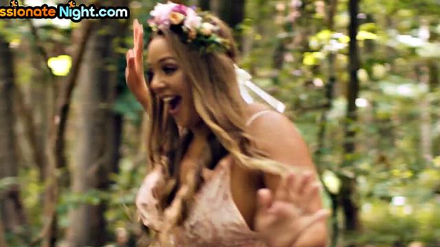 Facial loving slut in forest after giving head