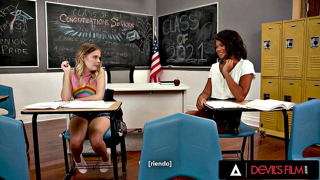 DEVILS FILM - Two Best Friends Get Distracted With A Hot Fuck In The Class