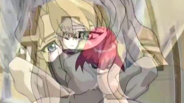 A muscular anime whore take on multiple cocks in a wild bukkake party