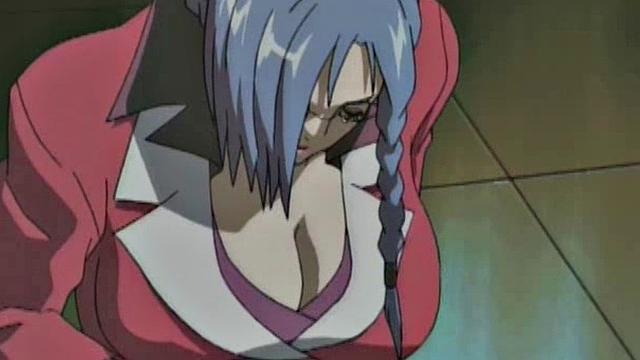 A muscular anime whore take on multiple cocks in a wild bukkake party