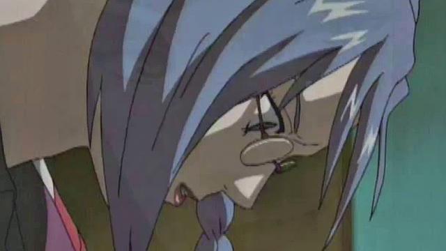 A muscular anime whore take on multiple cocks in a wild bukkake party