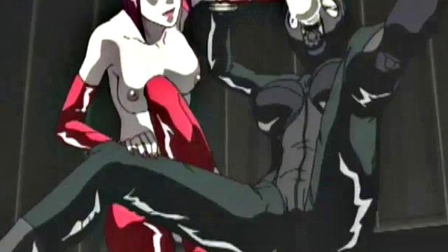 A muscular anime whore take on multiple cocks in a wild bukkake party