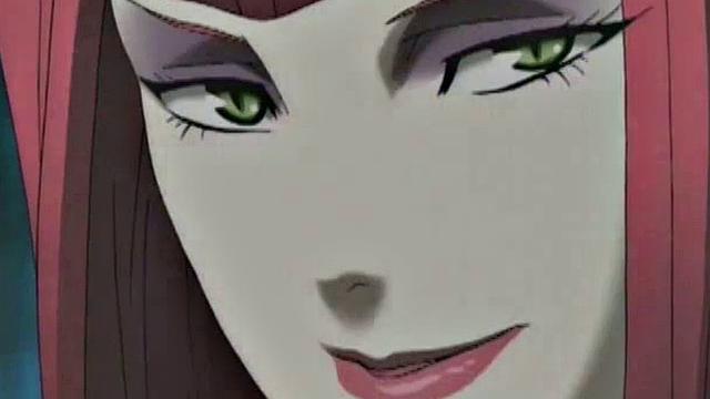 A muscular anime whore take on multiple cocks in a wild bukkake party