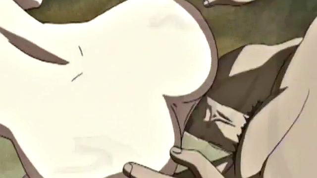 A muscular anime whore take on multiple cocks in a wild bukkake party