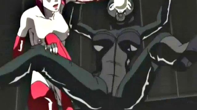 A muscular anime whore take on multiple cocks in a wild bukkake party