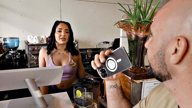 Big ass deepthroat babe with pierced nipples banged by BF