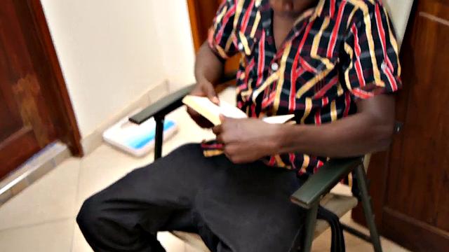 Black African twink jerks at home solo until cumshot