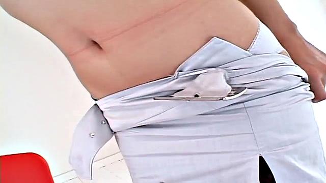 Hot Japanese babe Risa gets her mouth filled with sticky cum