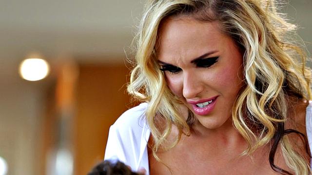 Watch this tattooed MILF with a big ass ride and suck her BF's huge cock like a pro