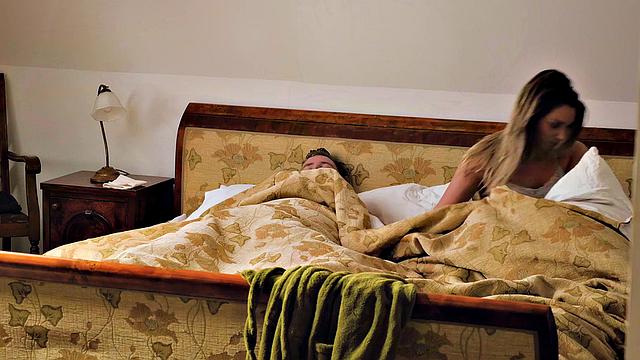 Katie's Sanctuary Part 3: British blondes scissor and massage in the bedroom pool