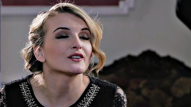 Katie's Sanctuary Part 3: British blondes scissor and massage in the bedroom pool