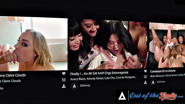 OUT OF THE FAMILY - Lexi Lore & Chanel Camryn Have Mouths Full Of Cum After Sex With Stepbro