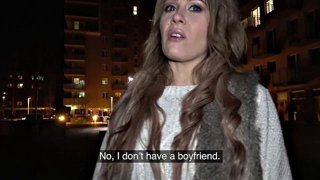 British cutie with small tits gets pounded hard in POV outdoor action