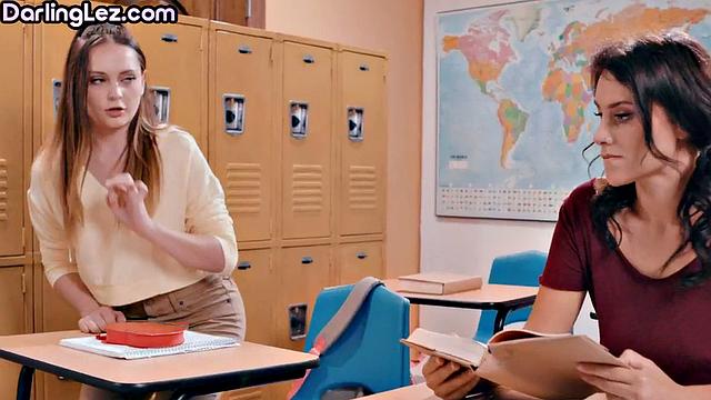 Horny lesbians fingering until orgasm