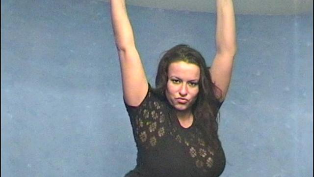 Legendary Aneta Buena on Glass Table