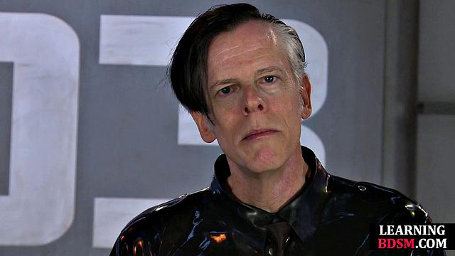 Wrapped babe dominated by master