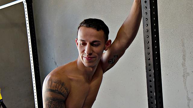 NextDoorBuddies - Tatted Stud Desires Flex Fucks with Flexible Crush