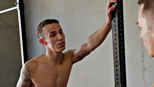 NextDoorBuddies - Tatted Stud Desires Flex Fucks with Flexible Crush