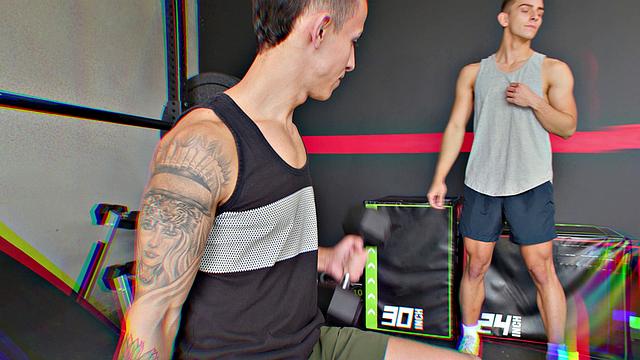 NextDoorBuddies - Tatted Stud Desires Flex Fucks with Flexible Crush