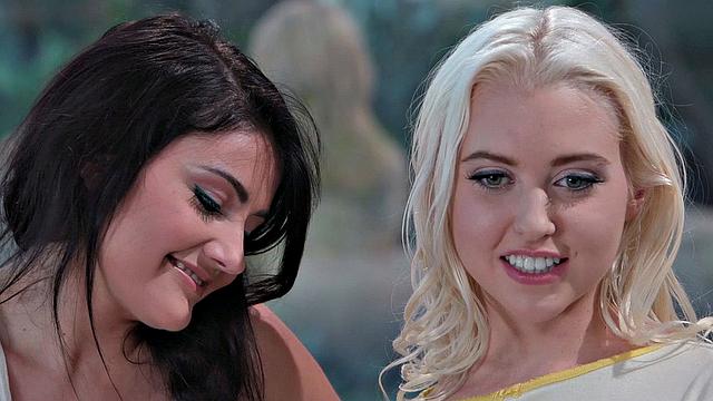 Petite Blonde Chloe Cherry Has Naughty Threesome With Sorority Roommates Lily Love & Rae