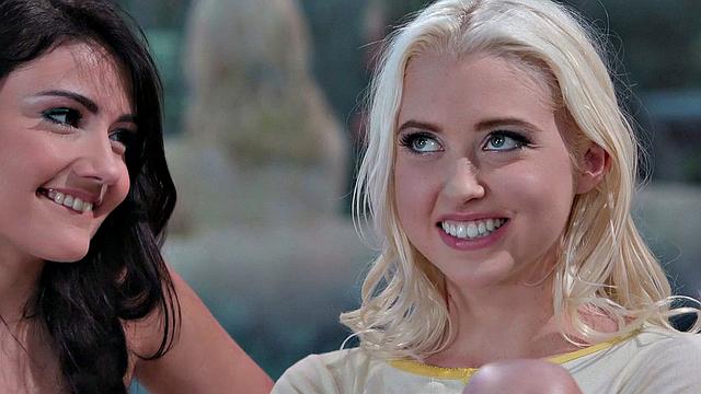 Petite Blonde Chloe Cherry Has Naughty Threesome With Sorority Roommates Lily Love & Rae