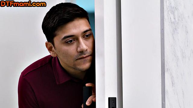 Blonde glasses MILF pounded by stepsons