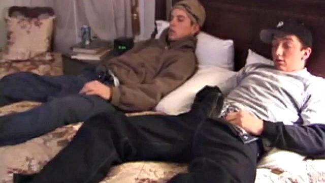 It can get kind of old jerking off by yourself all the time, so Adam brought his friend Trevor over to join him in a horny wank session. Two cum shots are always better than one. And watching your friend get off always makes it more intense.