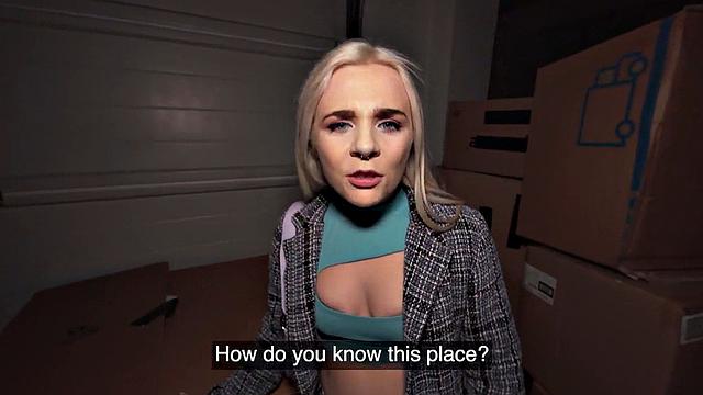 Classy euro slut deepthroating POV after picking up