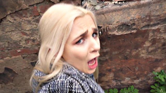 Classy euro slut deepthroating POV after picking up