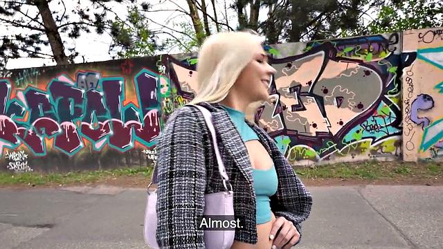 Classy euro slut deepthroating POV after picking up