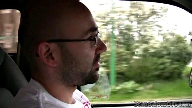 Hot Girlfriend Flashes While Boyfriend Is Driving