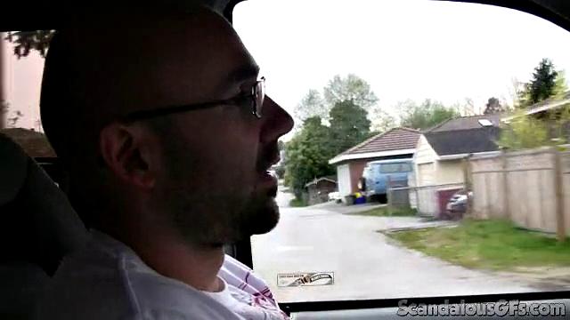 Hot Girlfriend Flashes While Boyfriend Is Driving