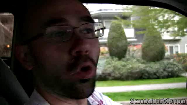 Hot Girlfriend Flashes While Boyfriend Is Driving