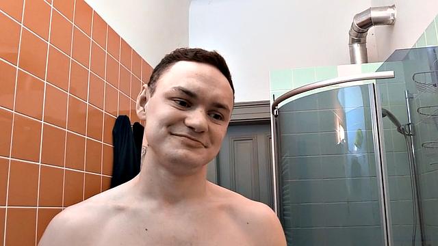 Amateur POV Fucks Gay Ass in Bathroom for Money