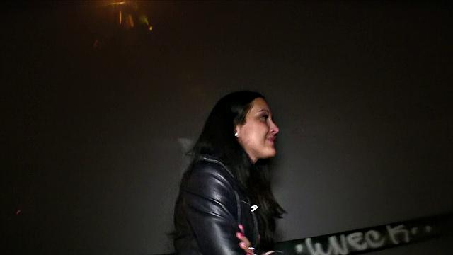 Shy Brunette goes wild for a new phone after giving a hot blowjob outdoors