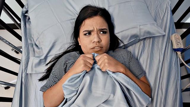 Busty strapon MILF nurse muffdiving oiled lesbian babe