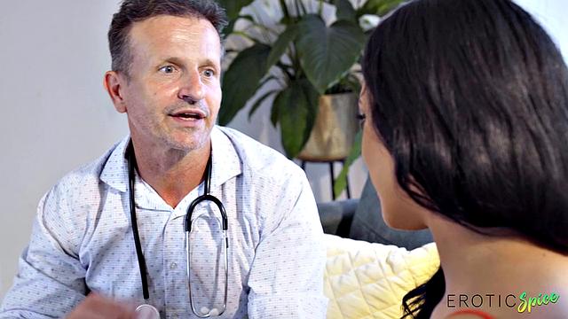 Doctor gives big tits Latina creampie