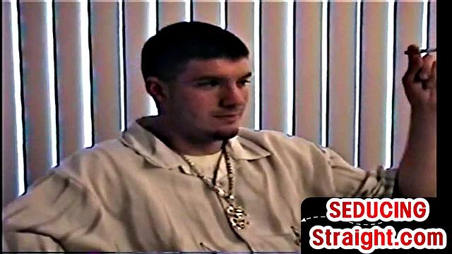 Straight dude loves sucking stud cock while jerking