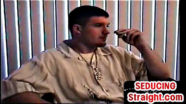 Straight dude loves sucking stud cock while jerking