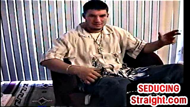 Straight dude loves sucking stud cock while jerking