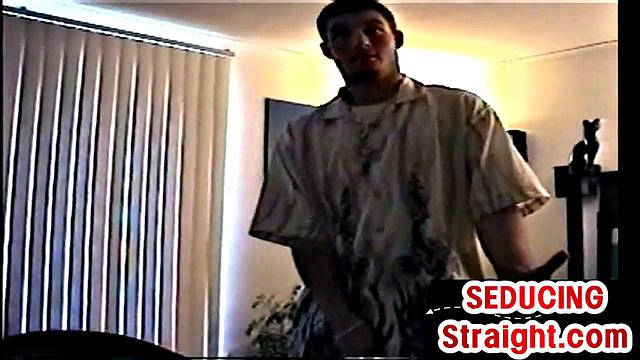 Straight dude loves sucking stud cock while jerking