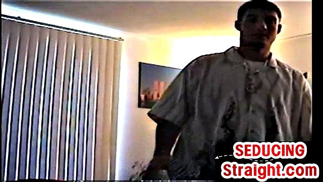 Straight dude loves sucking stud cock while jerking