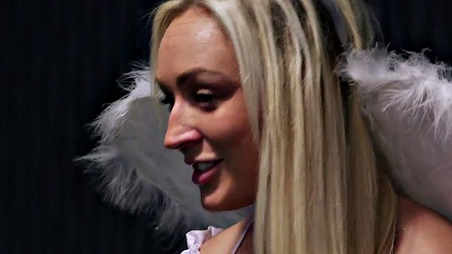 CFNM euro babes give heavenly blowjob to hung sub