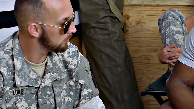 Amateur army stud fucked by black jock for military voyeurs