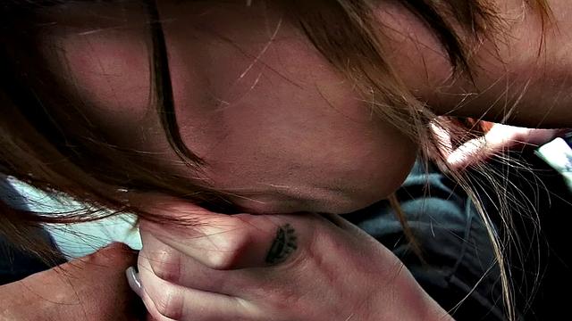 Watch this amateur babe with a pierced pussy take a huge dick from behind and reverse cowgirl in park